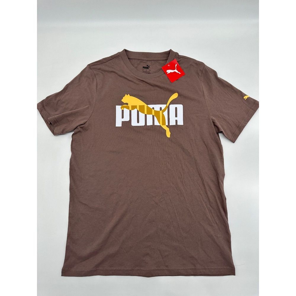 Puma Cat Overlap Logo Crew Neck Short Sleeve T-Shirt M
